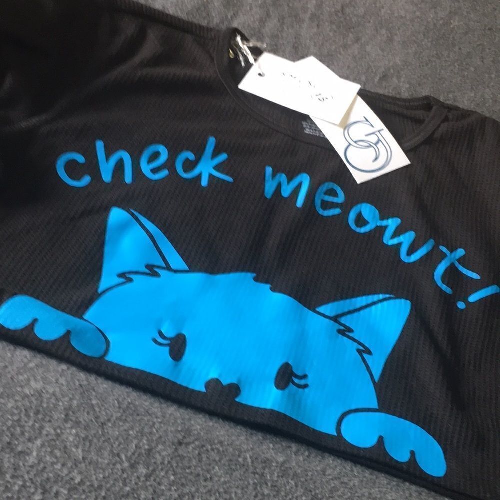 Check Meowt CropTop - Picture 7 of 10